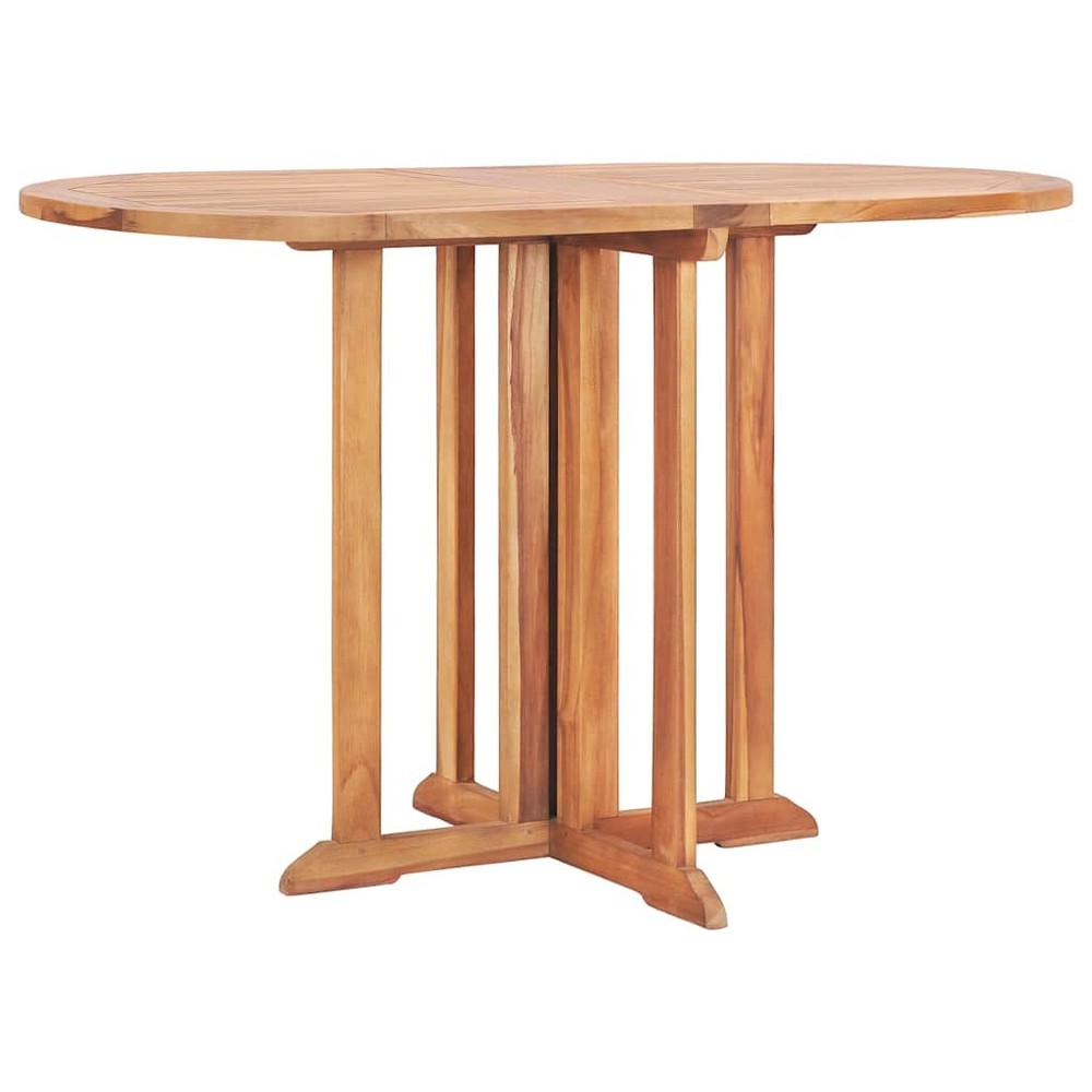 Folding Patio Table, Butterfly Table, Weather-Resistant, Solid Teak Wood vidaXL