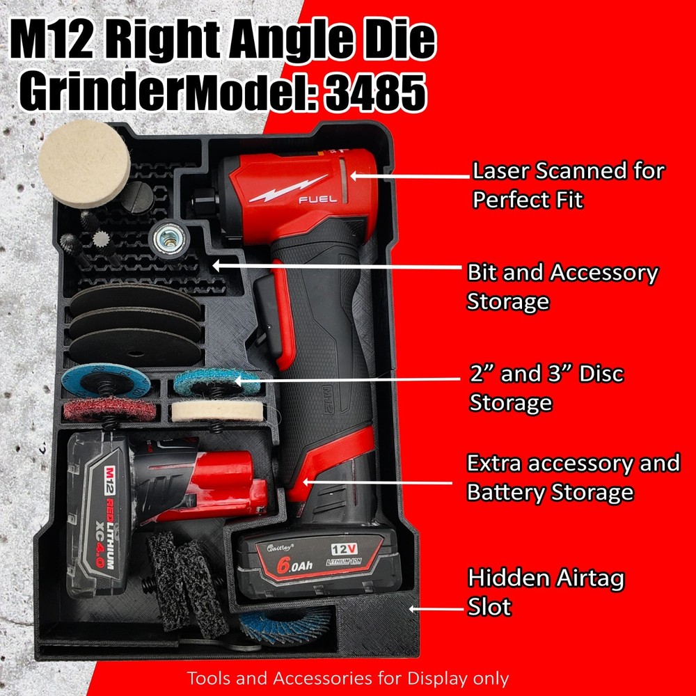 M12 Right Angle Die Grinder Packout Insert (Insert Only) 3485-20