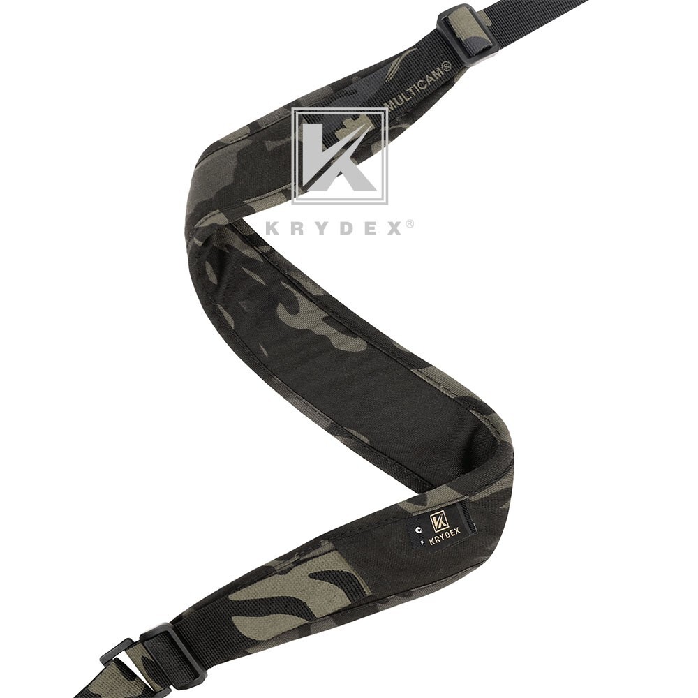 KRYDEX Tactical Sling Strap Modular Slingster Pull Tab 2Point Sling Black Camo