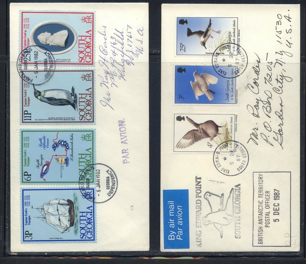 South  Georgia   2 nice franking covers