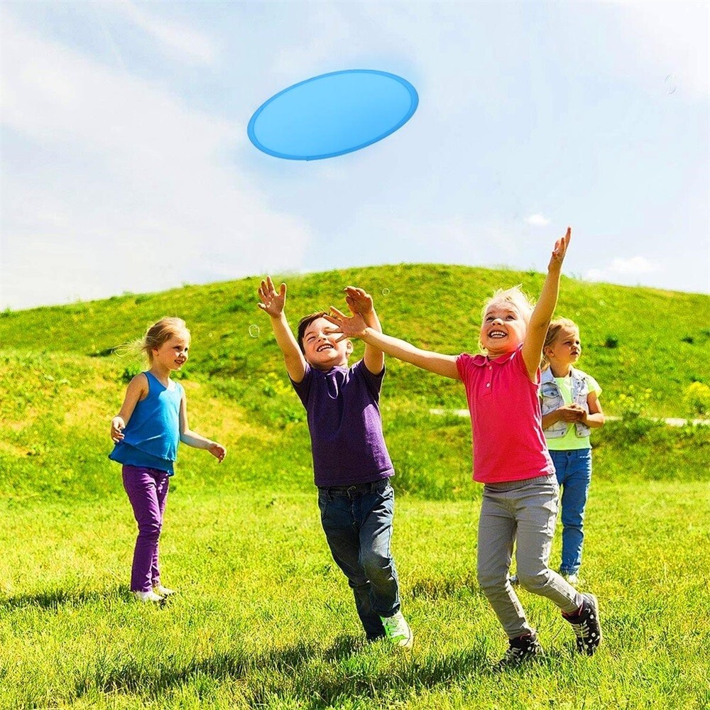 16pcs Foldable Flying Disc Flying Plate Plaything Foldable Fan
