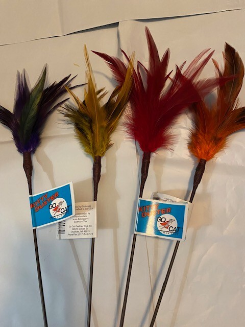 GO CAT KITTY DUSTER 18 " INTERACTIVE CAT TEASER TOY 2 COUNT