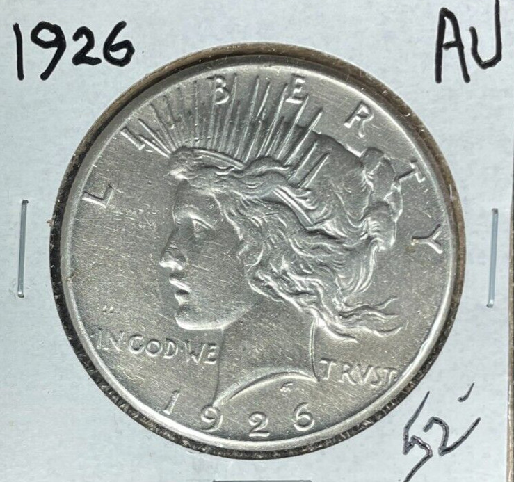 1926-P PEACE SILVER DOLLAR -  AU ~NICE COIN~