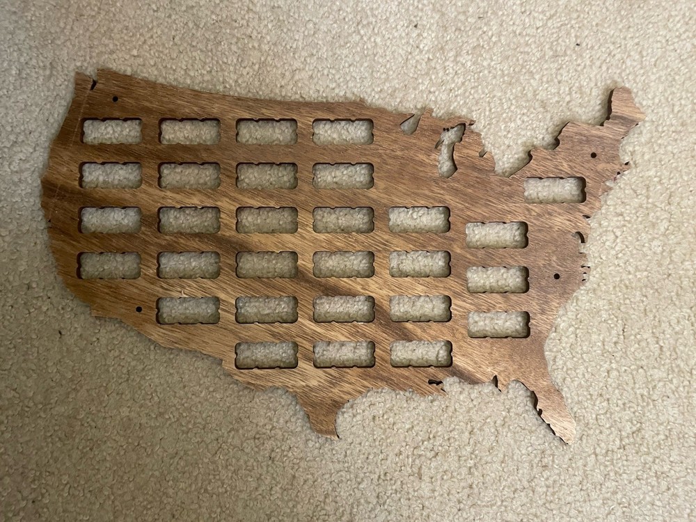 50 State Wine Cork and Beer Cap Holder