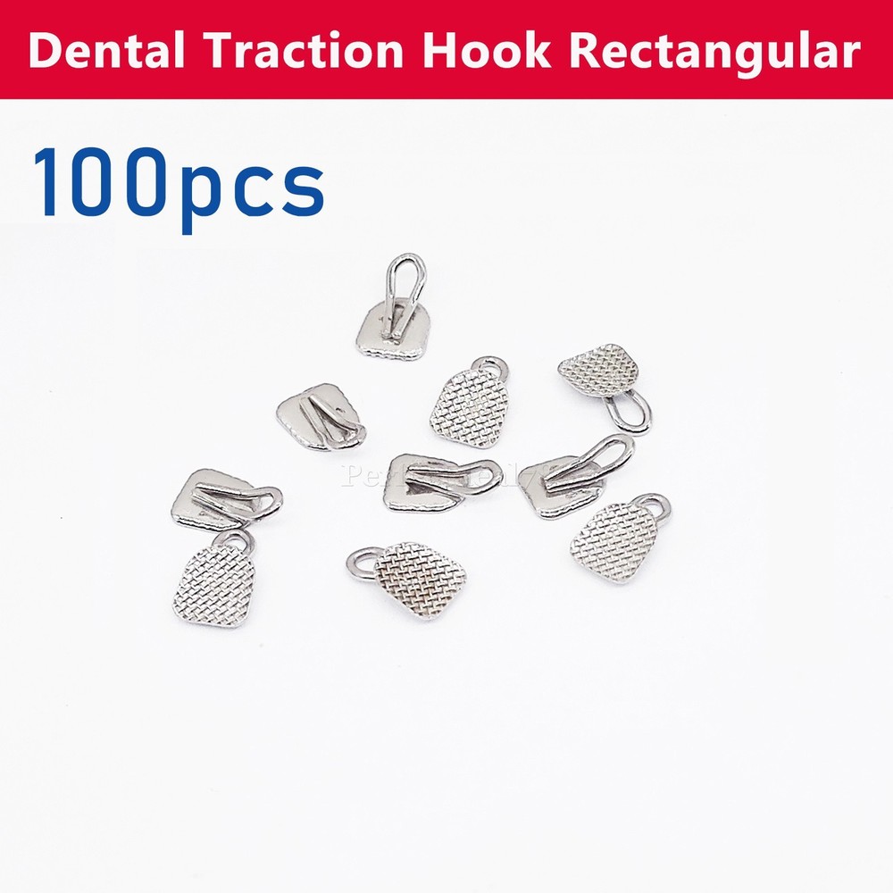 100Pieces  Dental Orthodontic Traction Hook Caplin Hook Diameter Rectangular