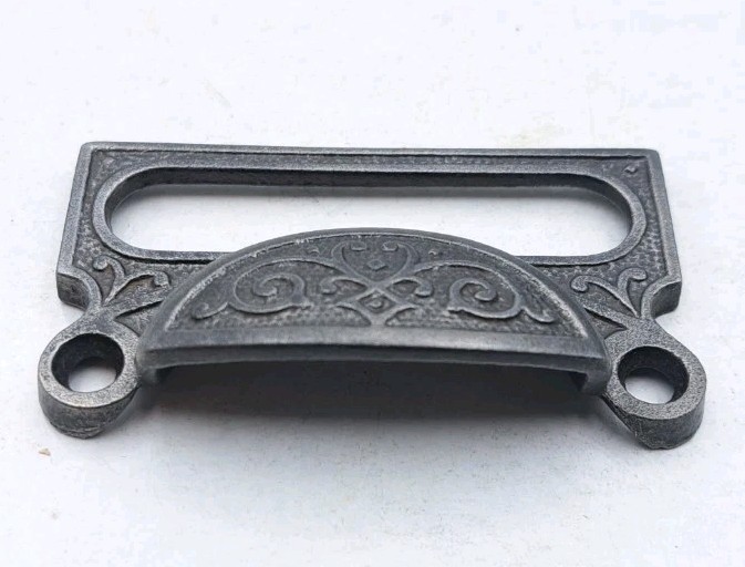 Antique Bin Pull Drawer Apothecary Handle Vintage Cast Iron Hardware