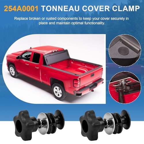 254A0001 Tonneau Cover Clamp Service Kit, Elevator Bolt Assembly, Replacement