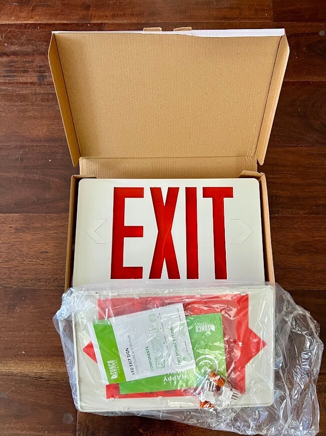 Sunco Lighting LED Exit Signs with Emergency Lights Double Sided