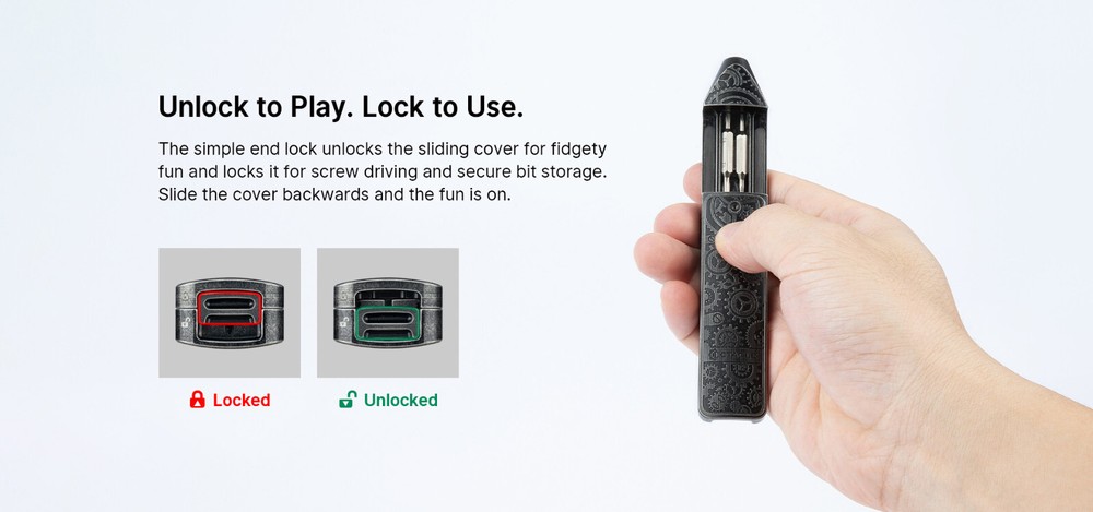 Olight Otacle D2 Ti Gears Multi-Bit Driver w/Fidget Slider & Gear Etching