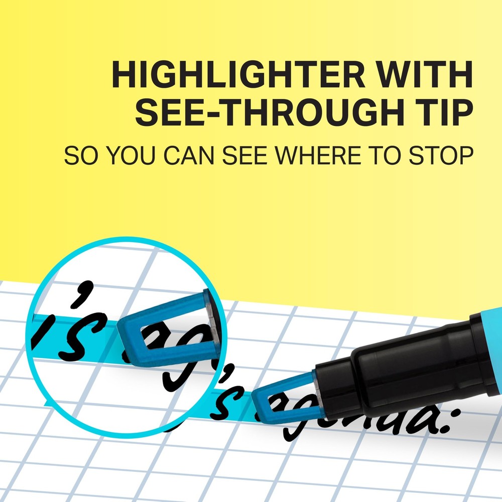 Sharpie Clear View Highlighter Sticks, Chisel 1 Count (Pack of 8), Assorted