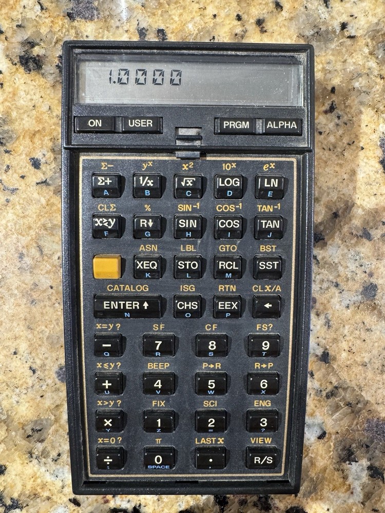 Vintage Hewlett Packard HP-41CV Handheld Programmable Scientific Calculator