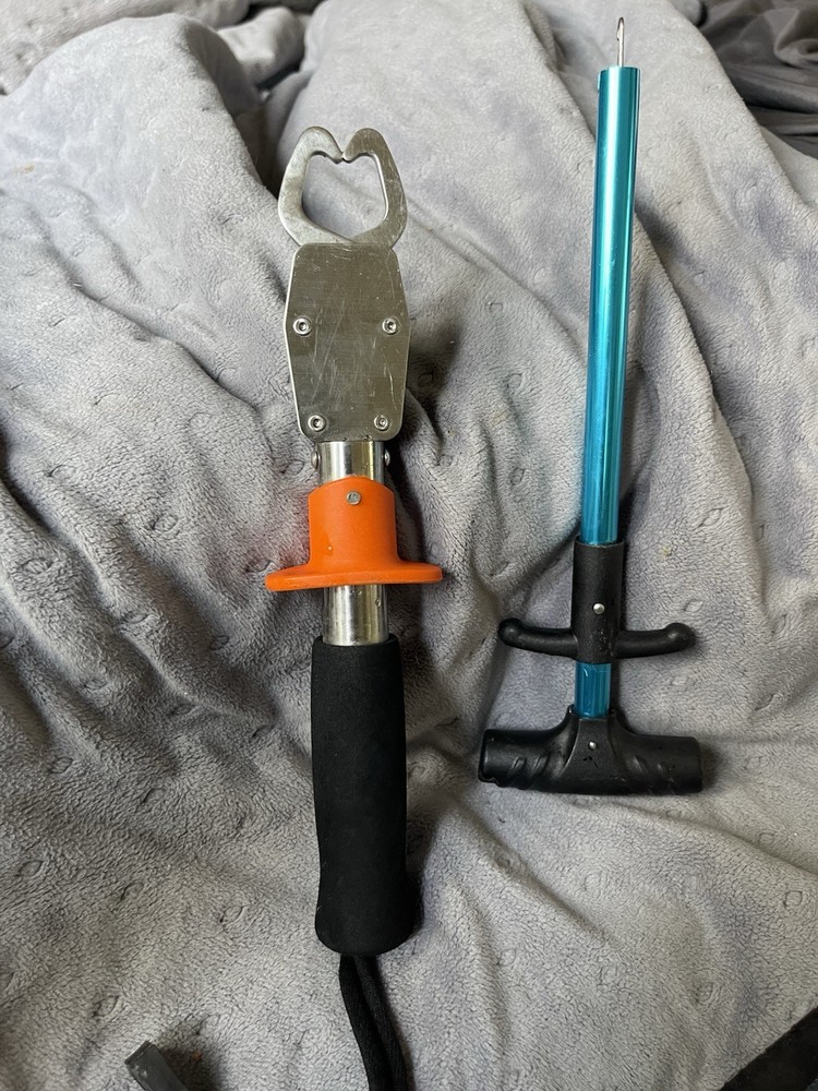 Fishing Hook Remover Tool Silver Black Orange Handle Handheld Hook Removal