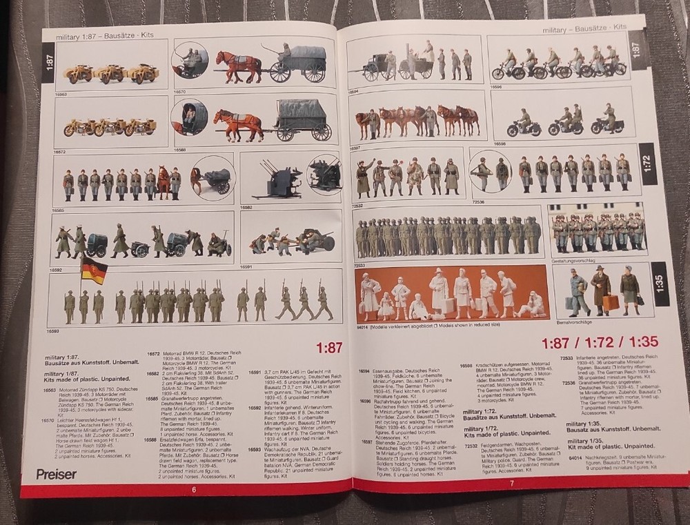 catalogue PREISER 2007 figures model railway train HO (German)