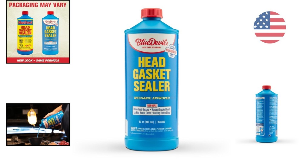 1 Quart BlueDevil Head Gasket Sealer - Permanent Leak Solution for All Engines