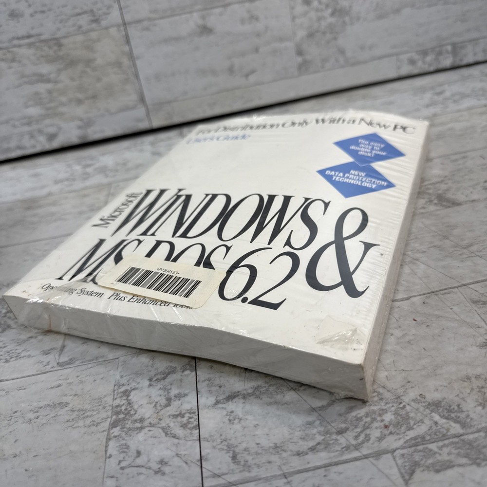 Vintage Microsoft Windows & MS-DOS 6.2 User Guide Sealed Manual Certificate PC