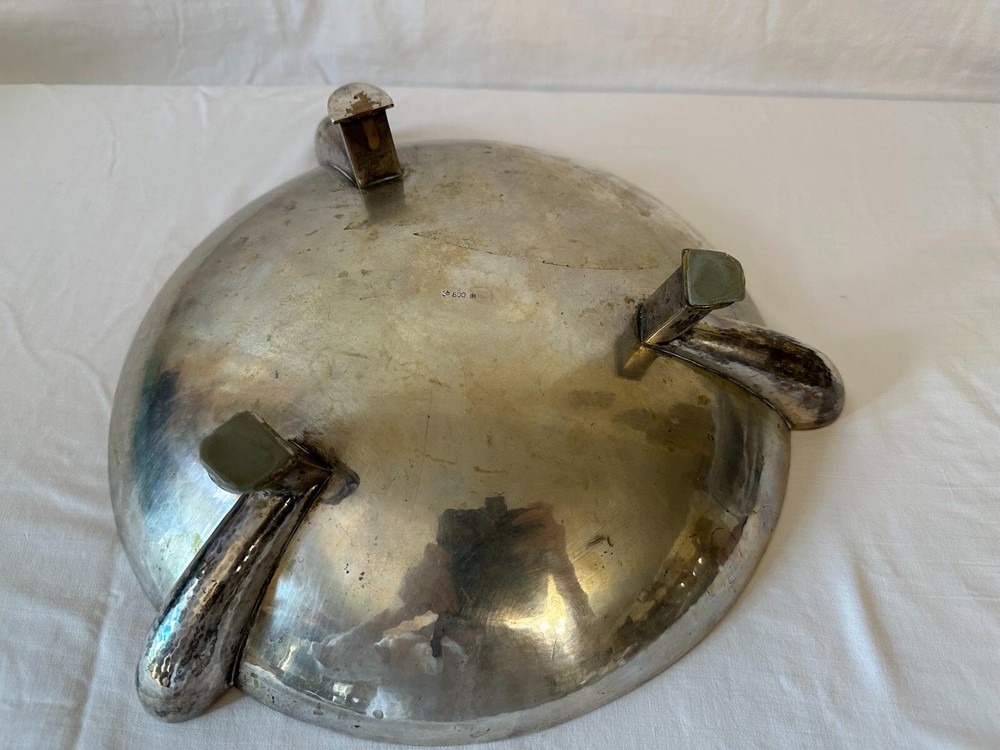 Vintage Germany 800 Hammered Silver Three Legs