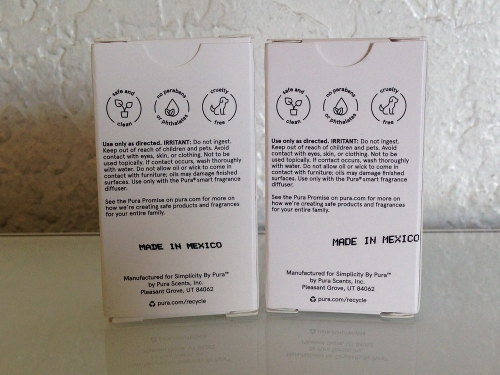 PURA Simplicity Smart Diffuser Refills, Lemon Scent, 10mL Each - 2 Pack