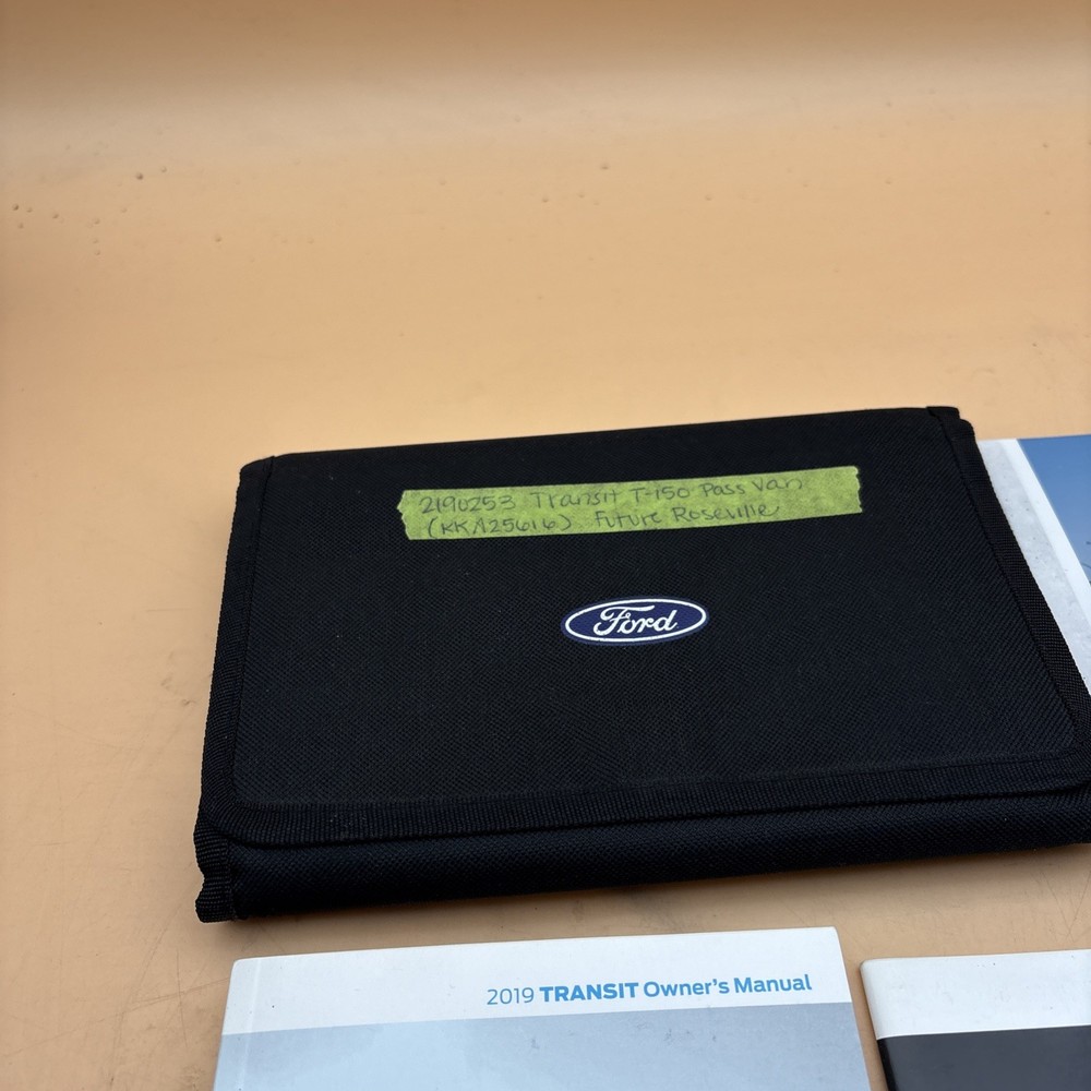 2019 Ford Transit Owners Manual, Quick Reference Guide With Case Included