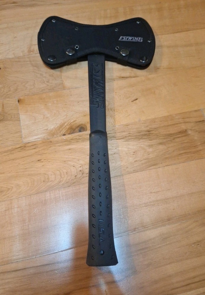 ESTWING EBDBA 16.5" BLACK EAGLE DOUBLE BIT CAMP AXE, SHOCK REDUCTION, SHEATH