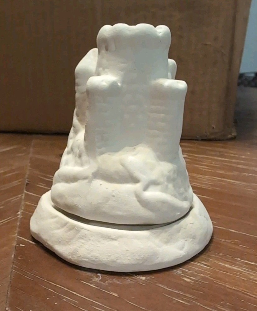 Magic Creations 1996 Pottery Small Stone Castle Incense Burner. Paintable