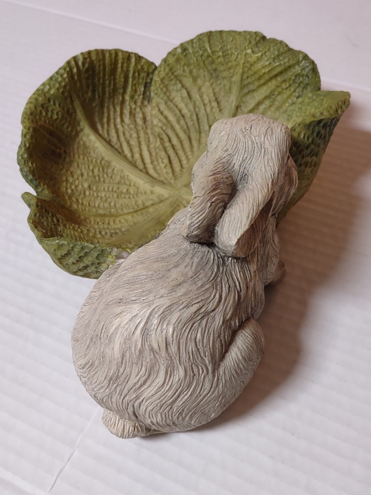 Chrisdon Rabbit with Cabbage Bowl Easter Decoration Spring Bunny