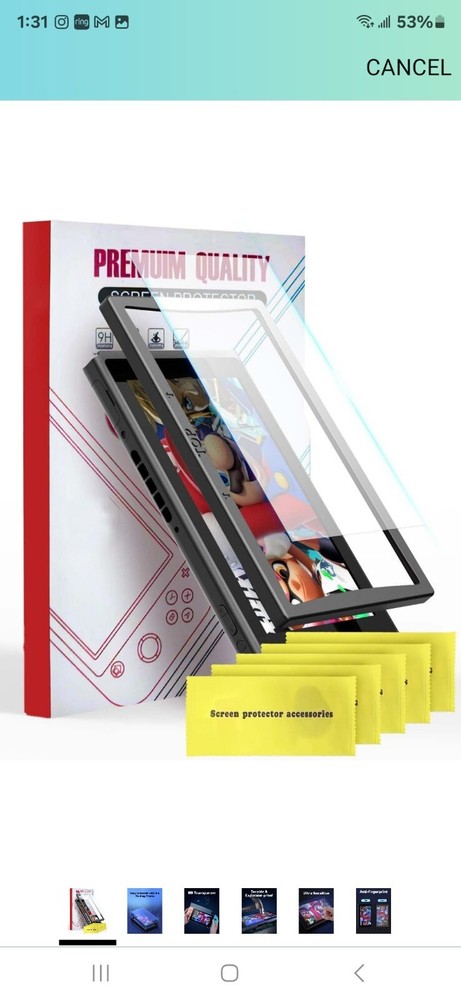 Five pack screen protector for nintendo switch o l ed