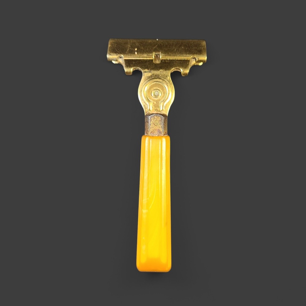 Vintage Schick Brass Injector Razor With Bakelite Handle