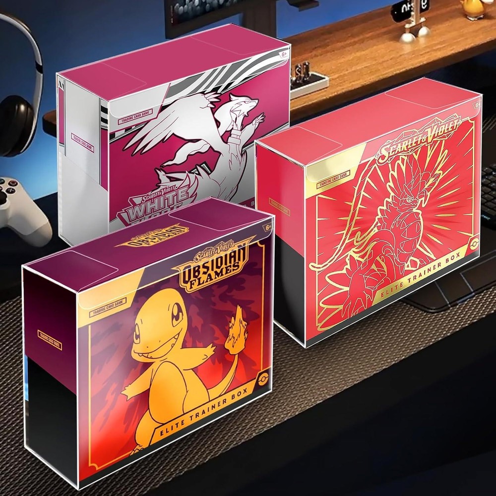 Ã5 Pcsã Pkmn Etb Protector Case, Elite Trainer Box Protector, Etb Box Plasti