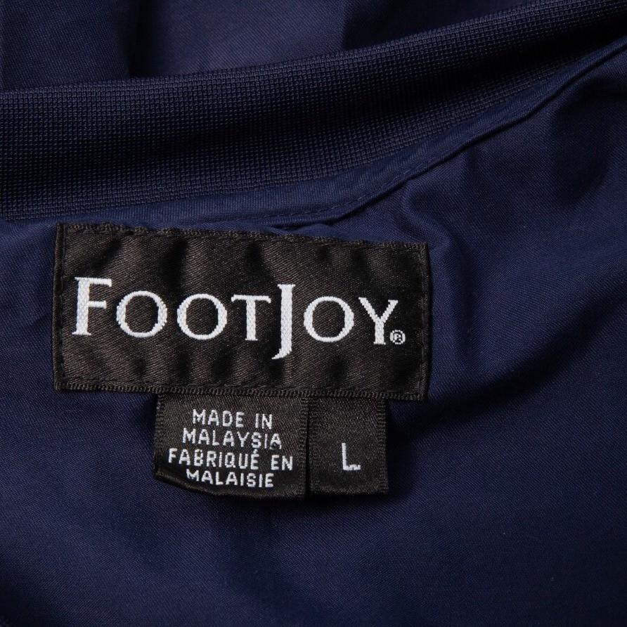 FootJoy Windbreaker Pullover Mens Large Navy Blue V-Neck TPC Golf Jacket