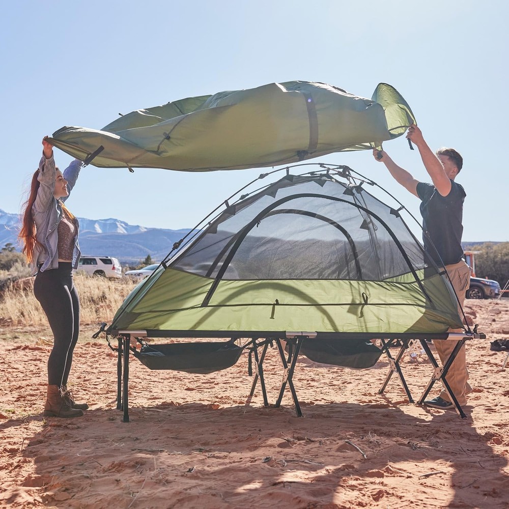 Teton Outfitter Camping Cot, Heavy-Duty Oversized Folding Cot for Adults, Com...