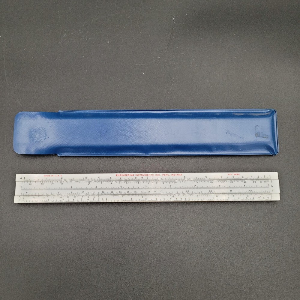 Vintage Engineering Instruments Inc Peru Indiana Trig Slide Ruler w/Instructions