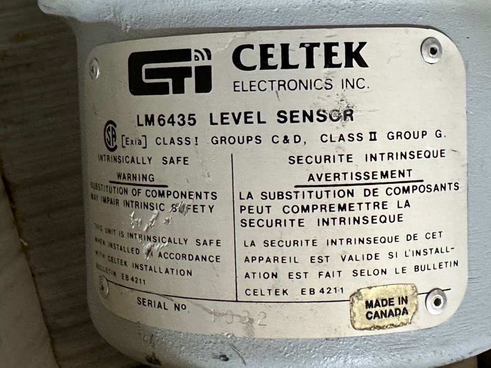 CELTEK LM6435 LEVEL SENSOR USED