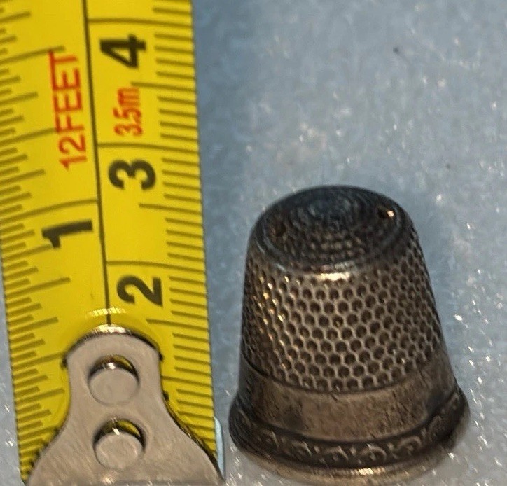 Antique Sterling Silver Size 9 Thimble