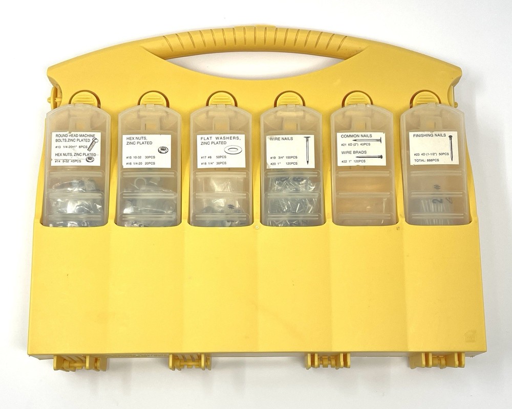 Vintage Pro-Pack Assorted Screws Caddy Carrying Case with Handle