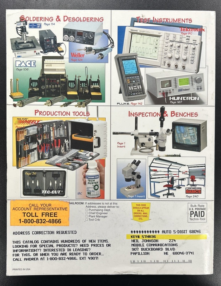 Techni-Tool Catalog, Hitachi, Fluke, Tool Kits, Telco, Fiber Optics, Tips