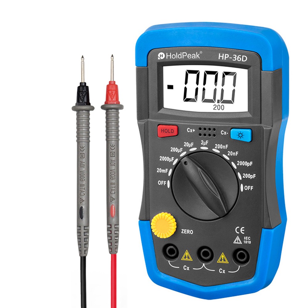 Capacitor Tester Kit 1999 Counts Digital Capacitance Meter BackLight 20000uF