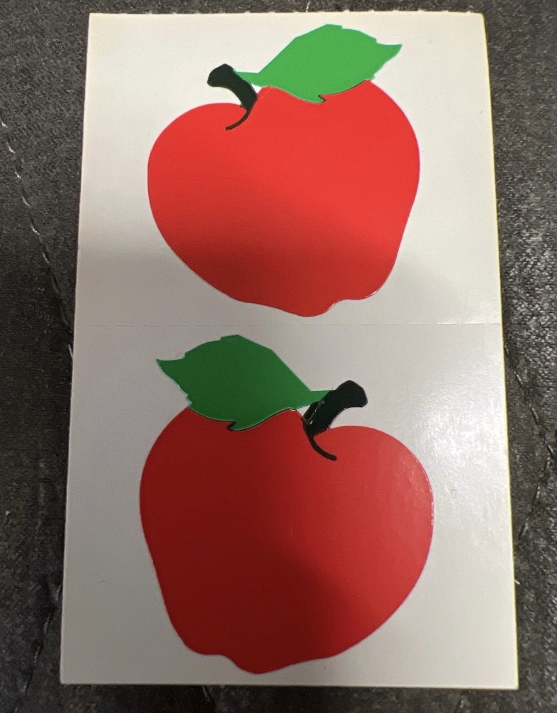 Mrs. Grossman’s Stickers Fruit Red Apples 1/2 Sheet