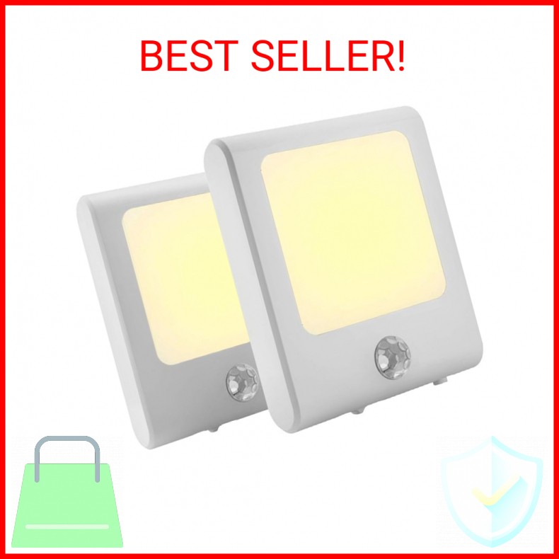 MAZ-TEK Plug in Motion Sensor Lights with Adjustable Brightness,Warm White Motio