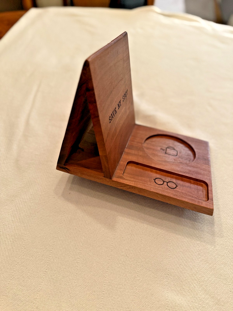 Bedside wood book valet new