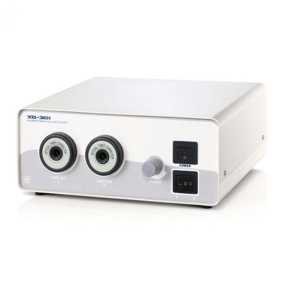 250W Dual Holes Fiber Optic Endoscope Microscope Halogen Cold Light Source