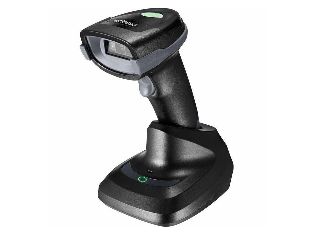 Adesso Wireless/Bluetooth/Wired 2D Barcode Scanner with Charging Cradle - Cable/