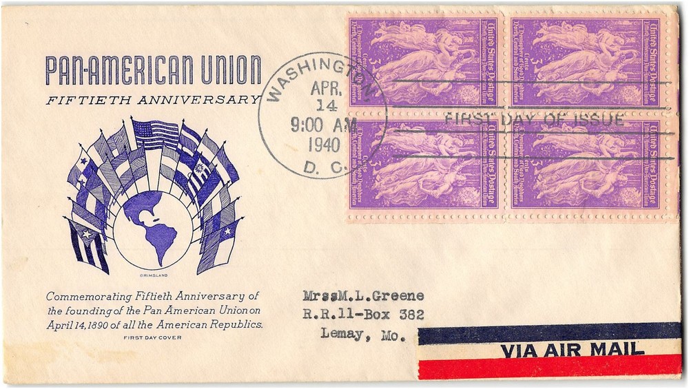 US #895 First Day Cover (FDC), 1940