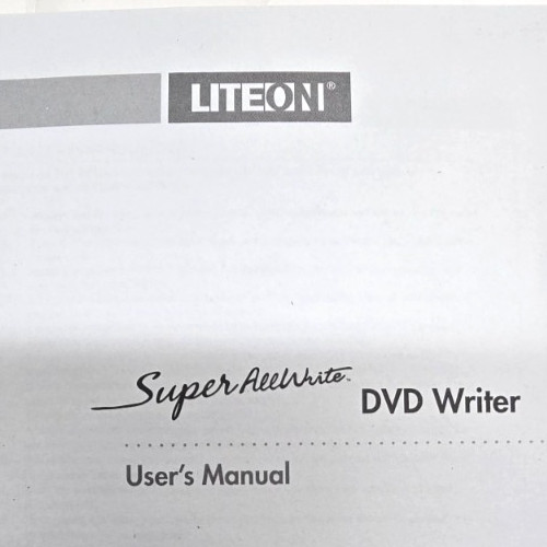 Lite-on / Liteon Super All Write DVD Writer (User's Manual Only)
