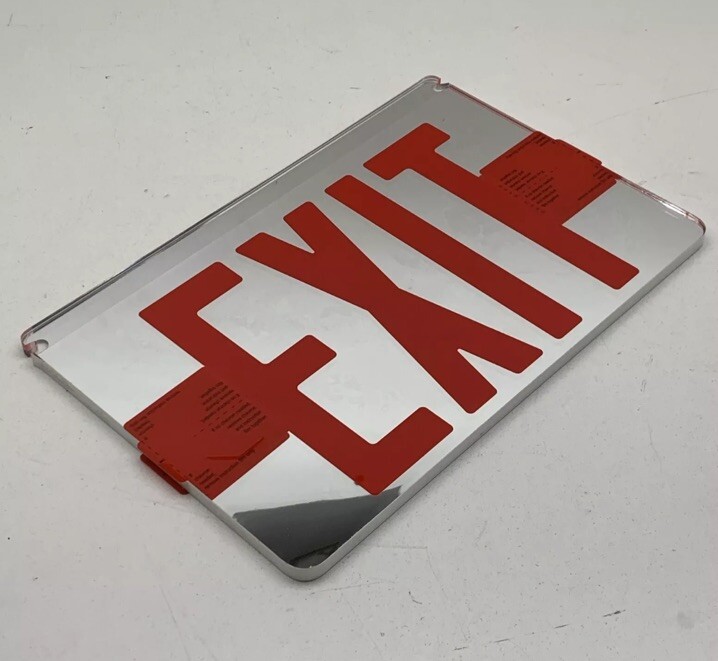 Emergi-Lite Exit Sign RED Edge Lit Mirror Replacement 6" Panel PNG6 NEW