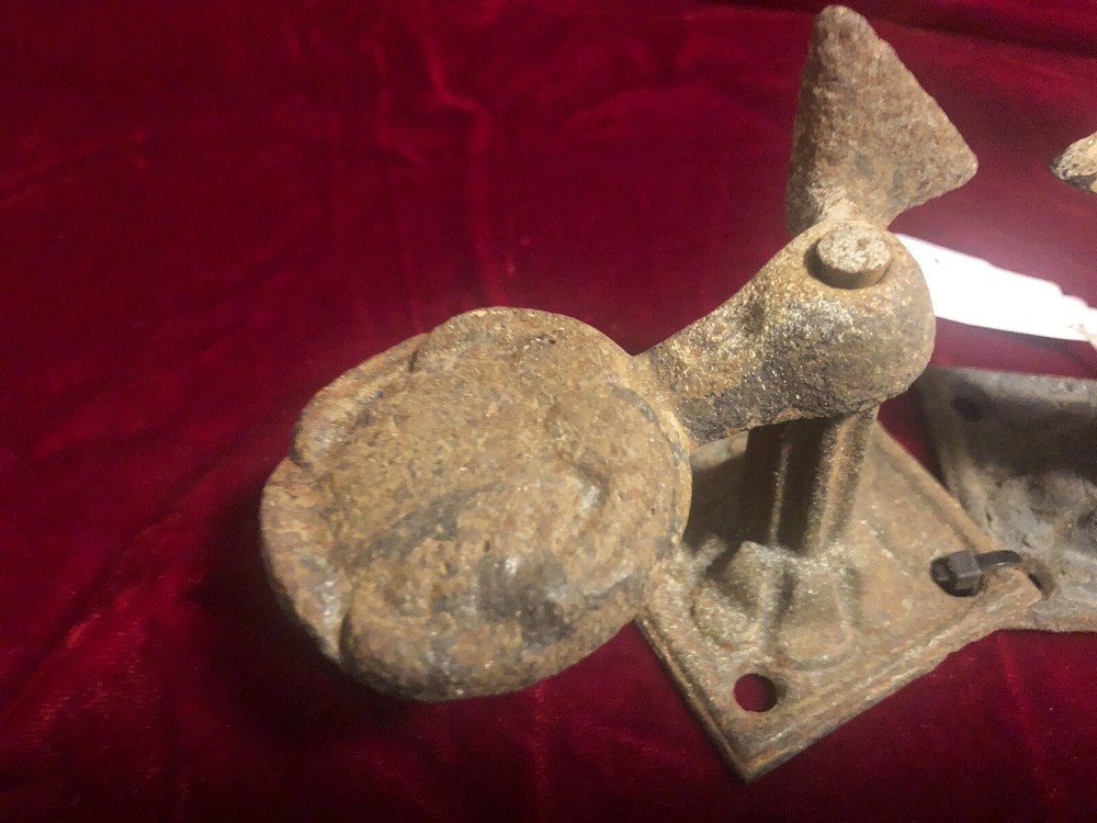 Antique Shell Shaped Shutter Dogs Shell Shaped Set Of 2 As Is