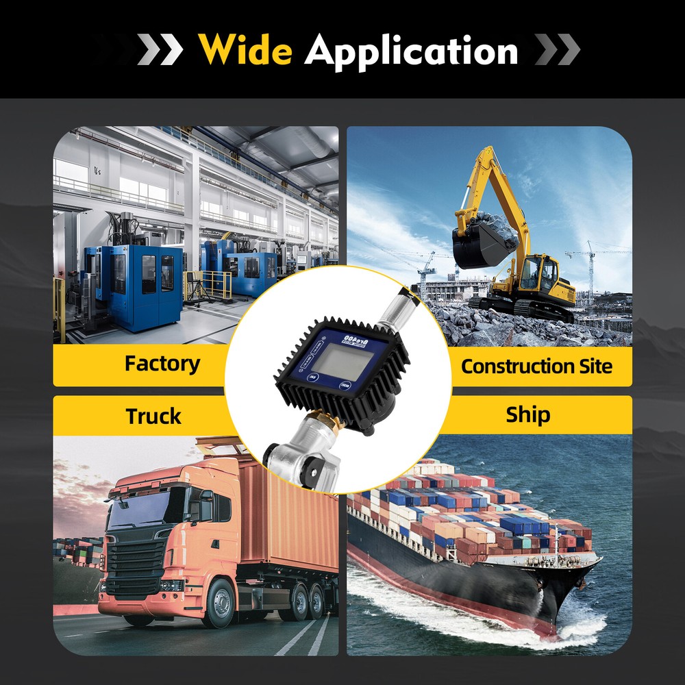 Digital Oil Transfer Gun with LCD Flow Meter, Adjustable Volume Control