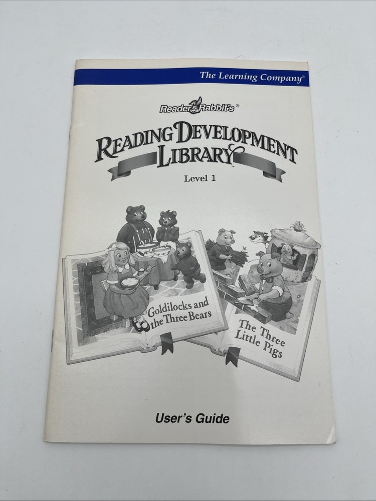 Reader Rabbit's Reading Development Library Level 1 User's Guide ONLY