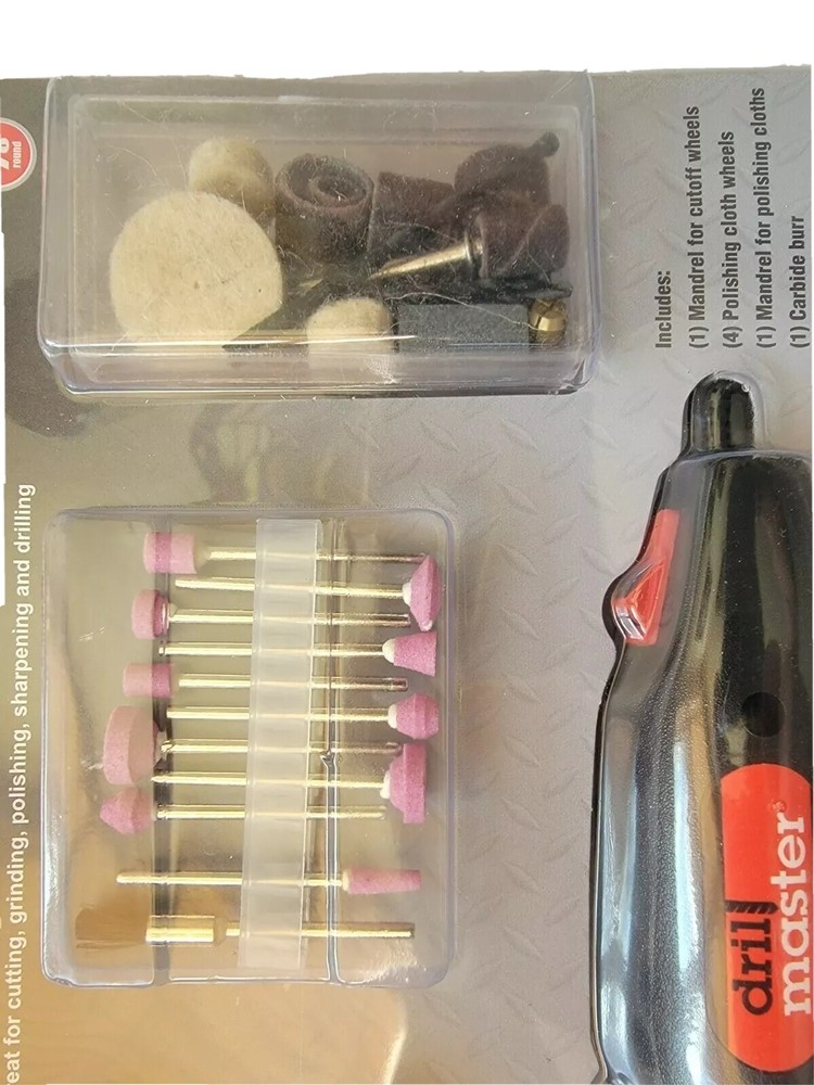 Drill master rotatory tool kit, 1/8 ,80pc