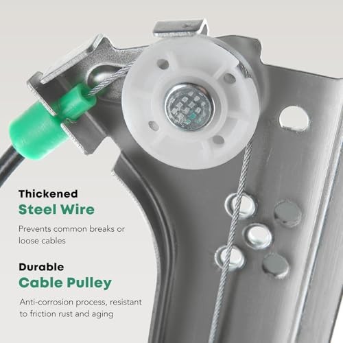 Front Power Window Regulator Driver Side with 2-Pin Motor Front Driver Side