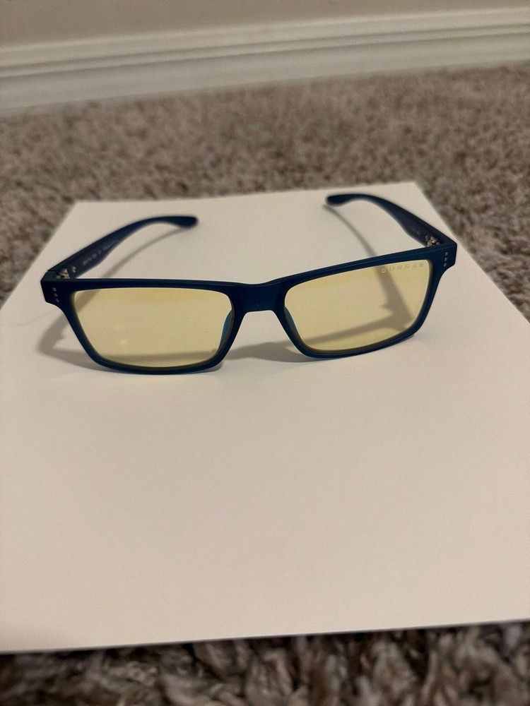 Gunnar Blue Light Blocking Glasses Blue Rectangular Frames